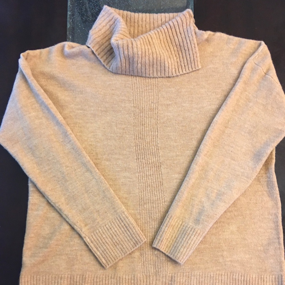 Tan turtleneck sweater